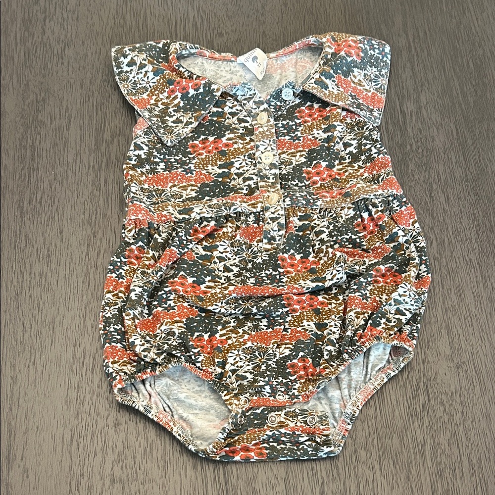 Kate Quinn Kids Bodysuit - Red, Green, White Floral
